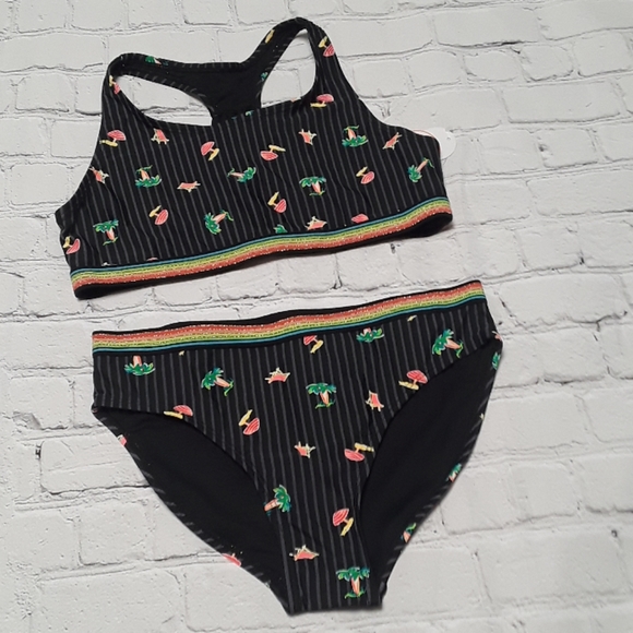 Wonder Nation Girl's 2 piece Bathing Suit. - Picture 1 of 7